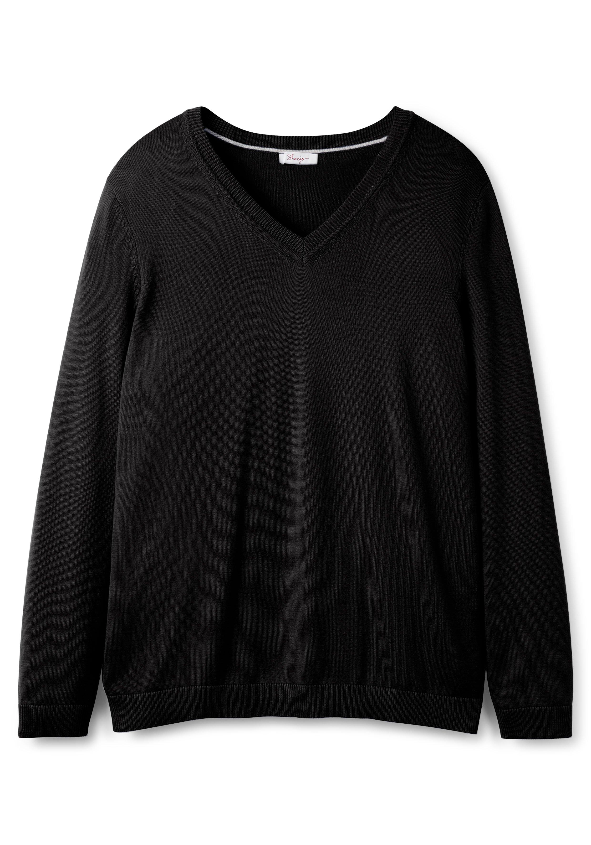 Pullover aus Feinstrick mit V-Ausschnitt