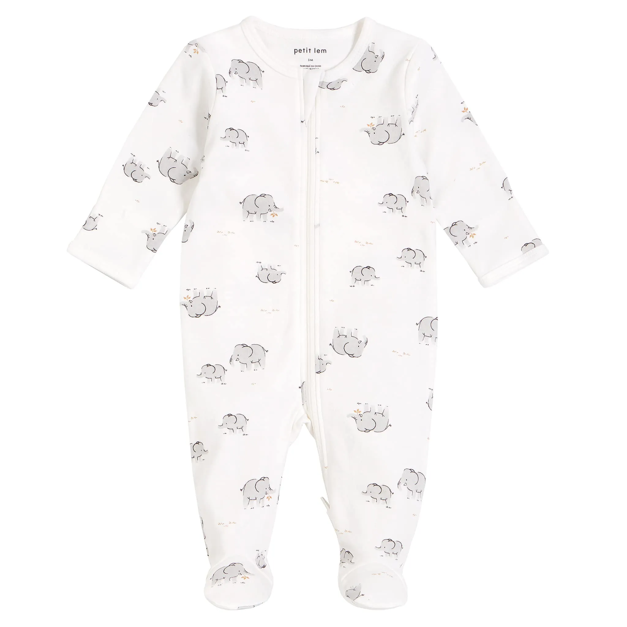 Petit Lem Pyjama Imprimé Éléphants 0-12mois