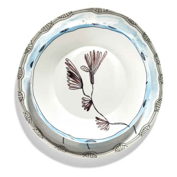 Serax Assiettes creuse Camelia, Serax for Marni - Set de 2 | Aubergine