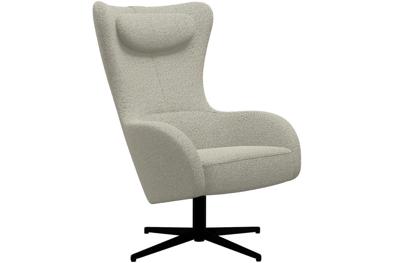 Bella Hvilestol Fåreskinn Alfa Natural med sortlakkert S04 sokkel