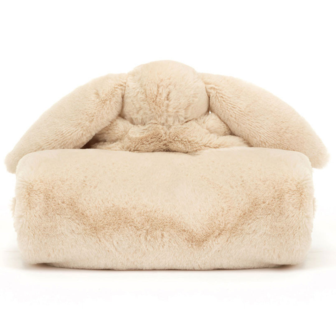jellycat knuffeldekentje bashful konijn luxe - willow - 70x56 cm