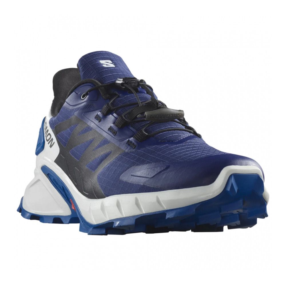Salomon SUPERCROSS 4 - Chaussures trail Homme blue print/black/lapis blue