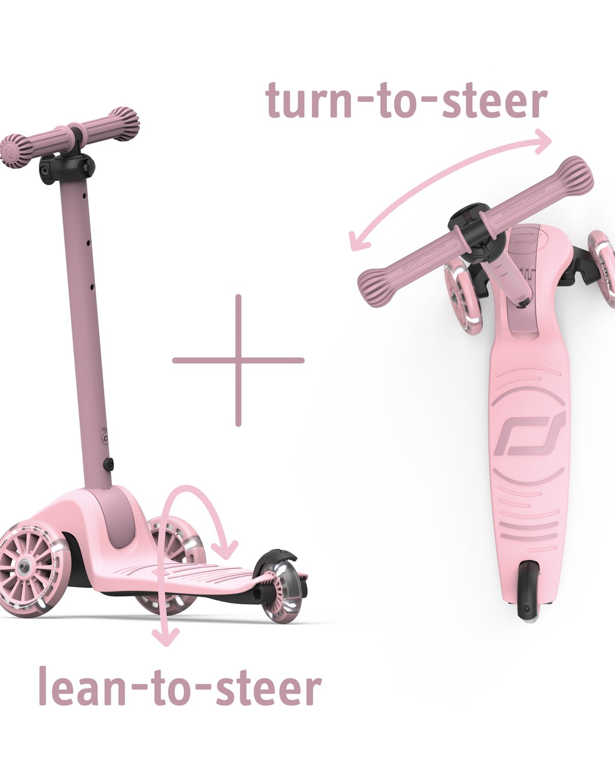 Scoot and Ride Highwaykick 3S Sparkesykkel – med LEDlys i hjul | Barn 3år+