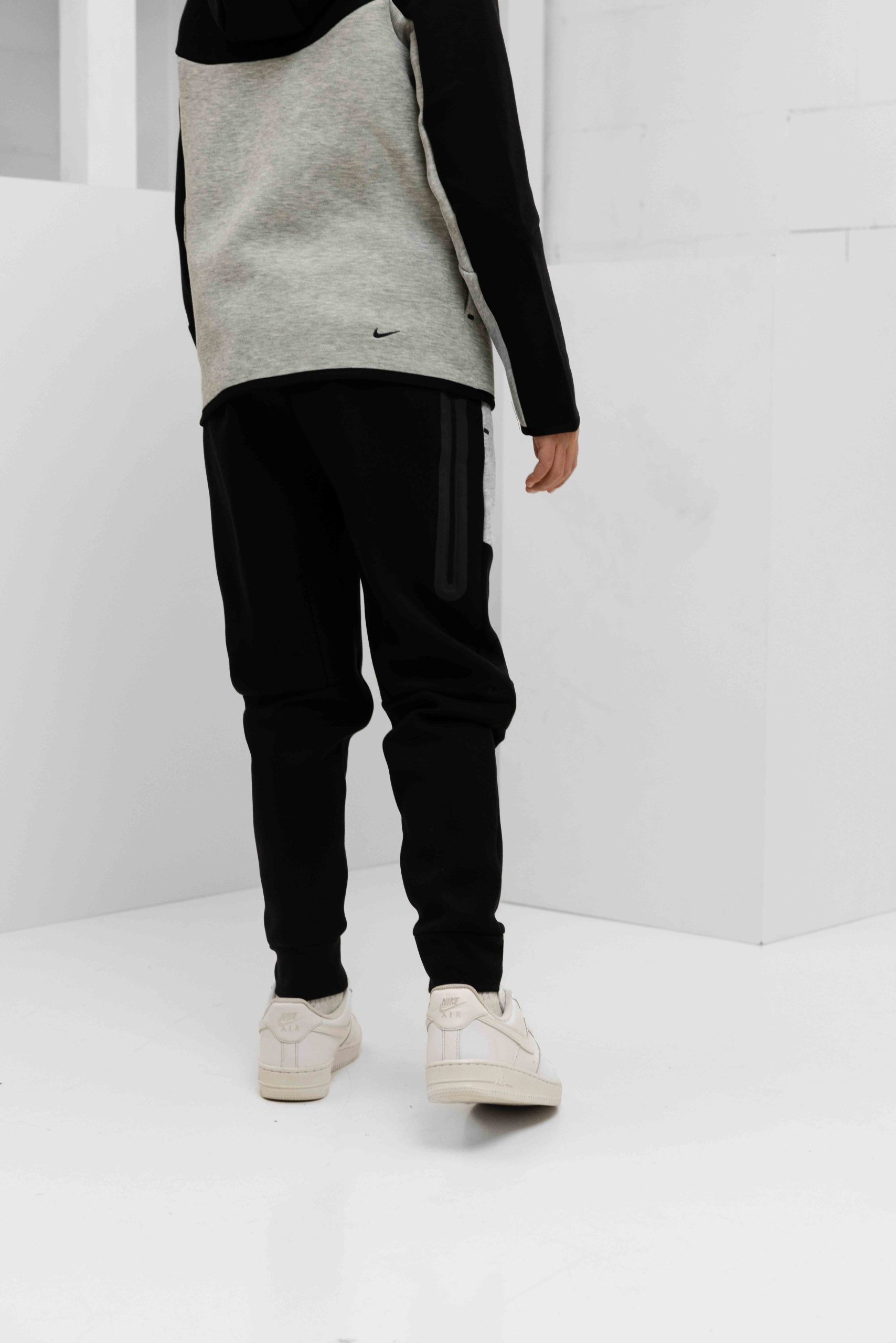 Nike Tech Fleece Trainingspak Kids Grijs/Zwart