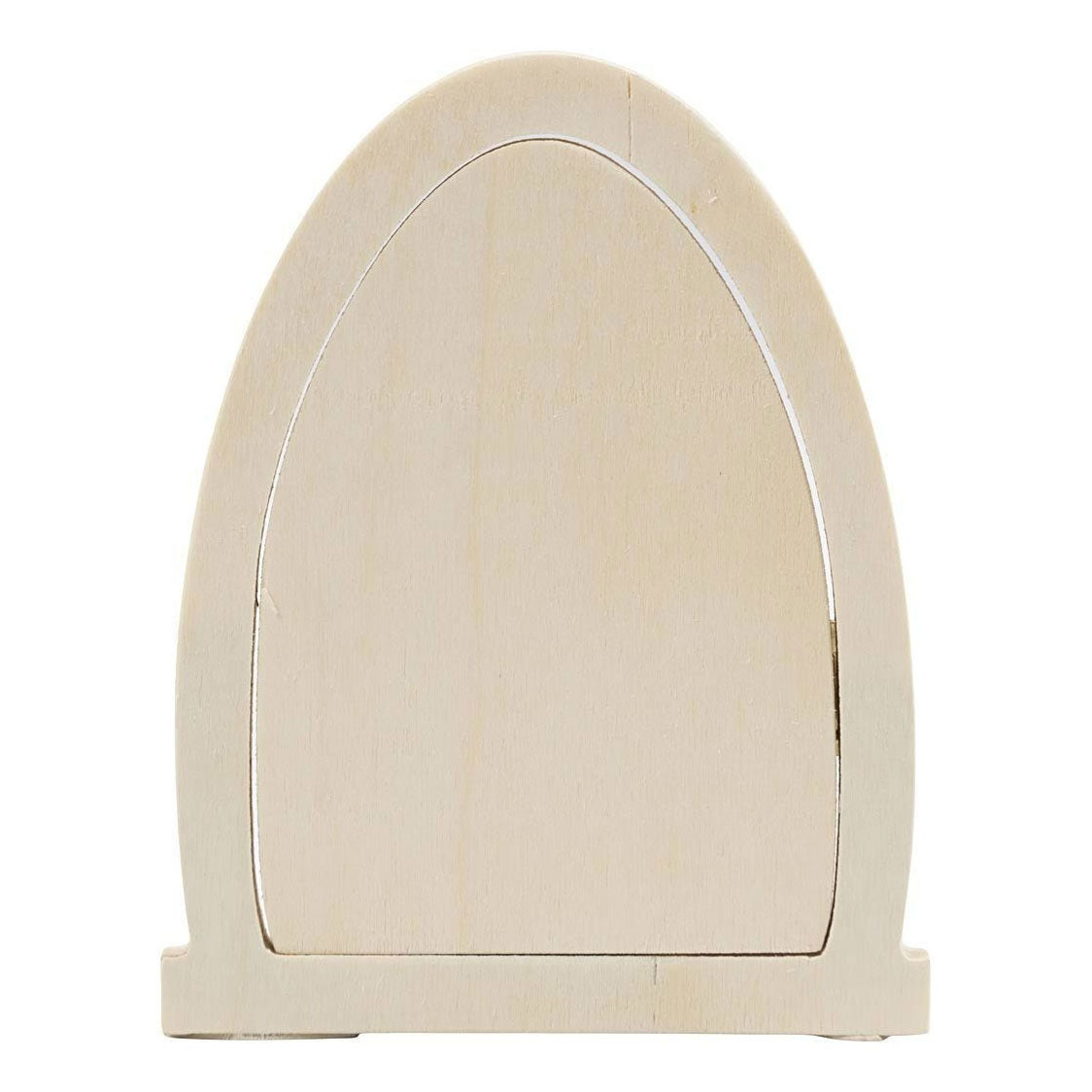 Houten Miniatuur Deur met Scharnieren, 13x10cm