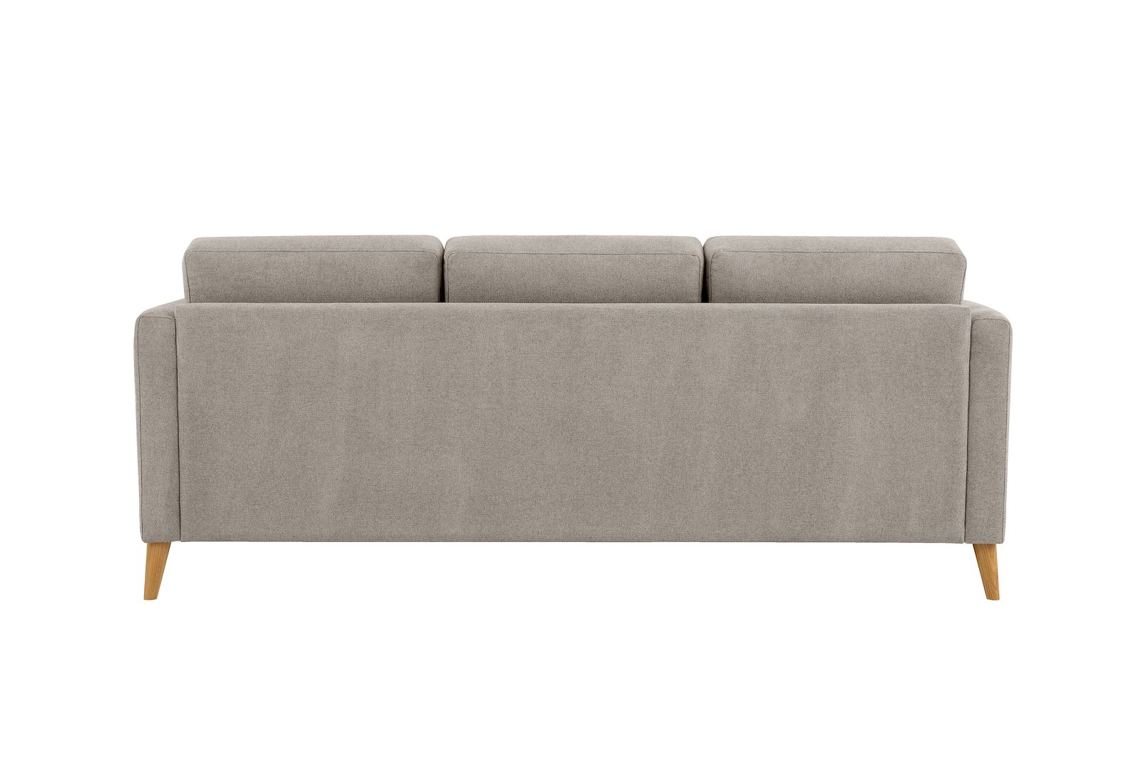 Eden 3-seter sofa Tekstil Brooklyn 14 Latte med ben i eik natur (15137).