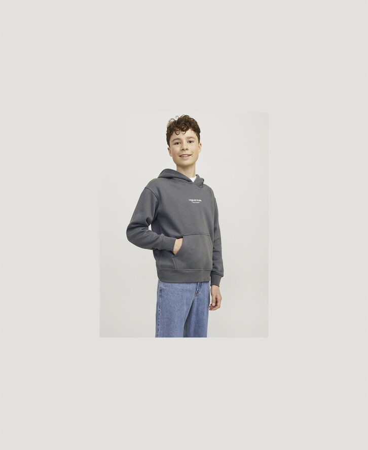 Jack & Jones JORVESTERBRO SWEAT HOOD NOOS JNR Iron gate/loose