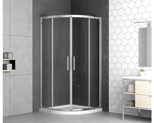 form&style ronde douche MOOREA R550 90 x 90 cm helder glas profiel kleur chroom