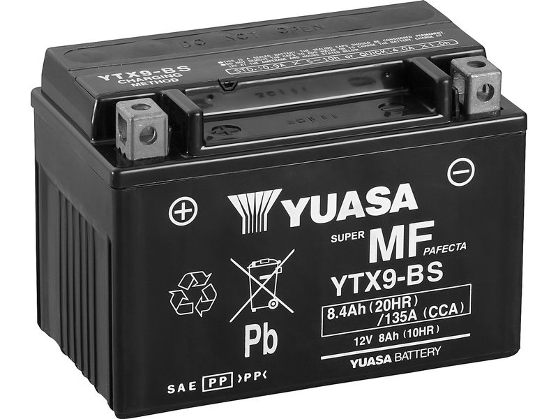 YUASA Motorradbatterie AGM 12V/8.4Ah/135A Blei (Pb) Starterbatterie