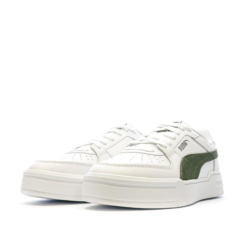 Puma Baskets Blanches/Kaki Homme Puma Pro Classic