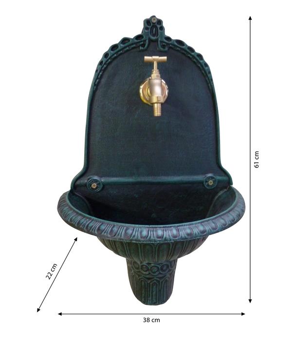 Tomco Aluminium-Wandbrunnen Easy, ca. H61 cm
