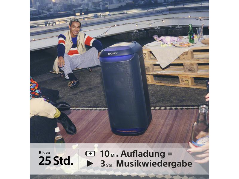Sony Bluetooth Speaker SRS-XV800 Schwarz Leistungsstarker, kabelloser Party-Lautsprecher für draussen
