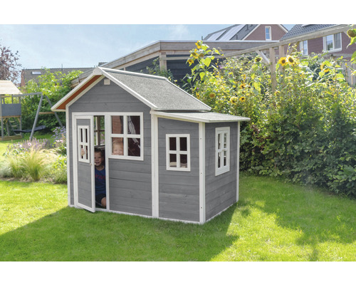 EXIT Loft 150 speelhuis, 159 x 188 x 149 cm, hout, grijs