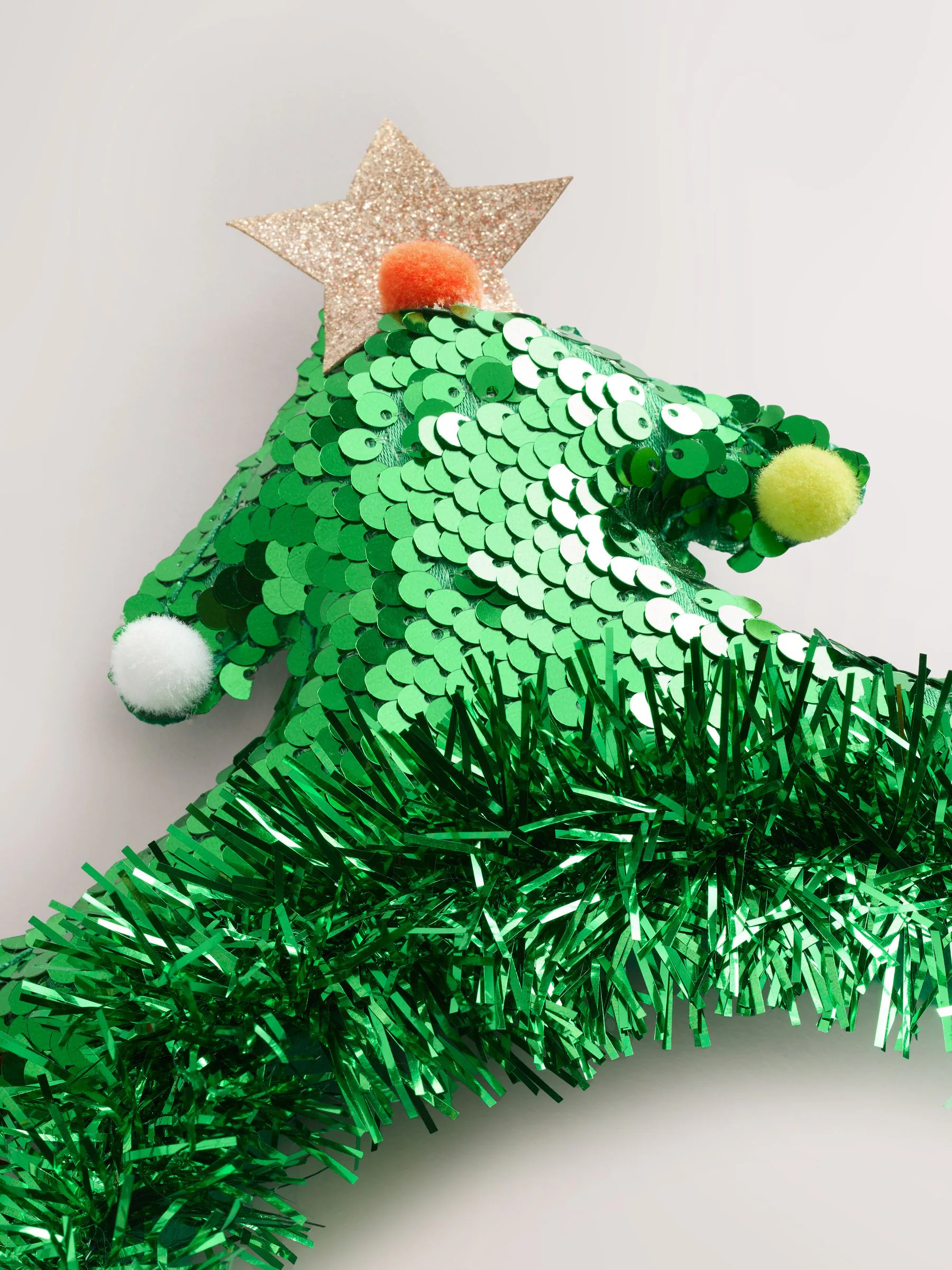 Groen - Kerstboom Pailletten Hoofdband
