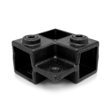 Novidade steigerbuis koppelstuk vierkant hoekstuk zwart ø 25 mm