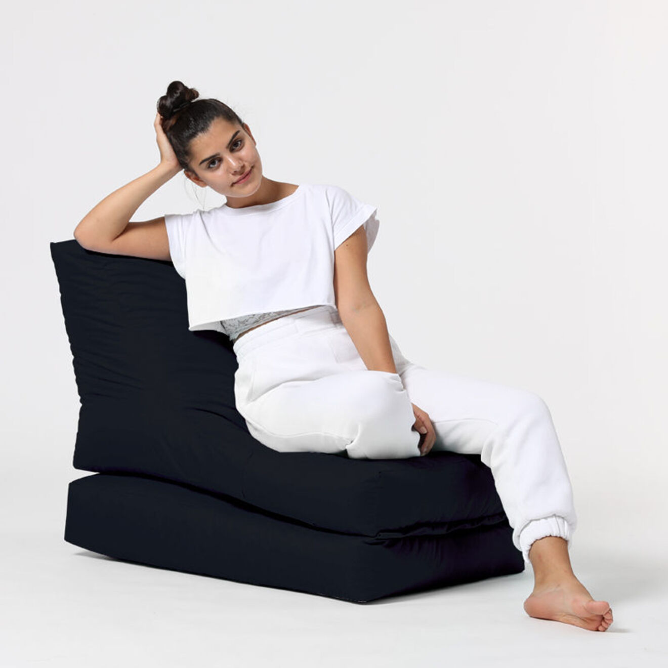 Homitis Pouf Siesta noir - 55x40x180 cm