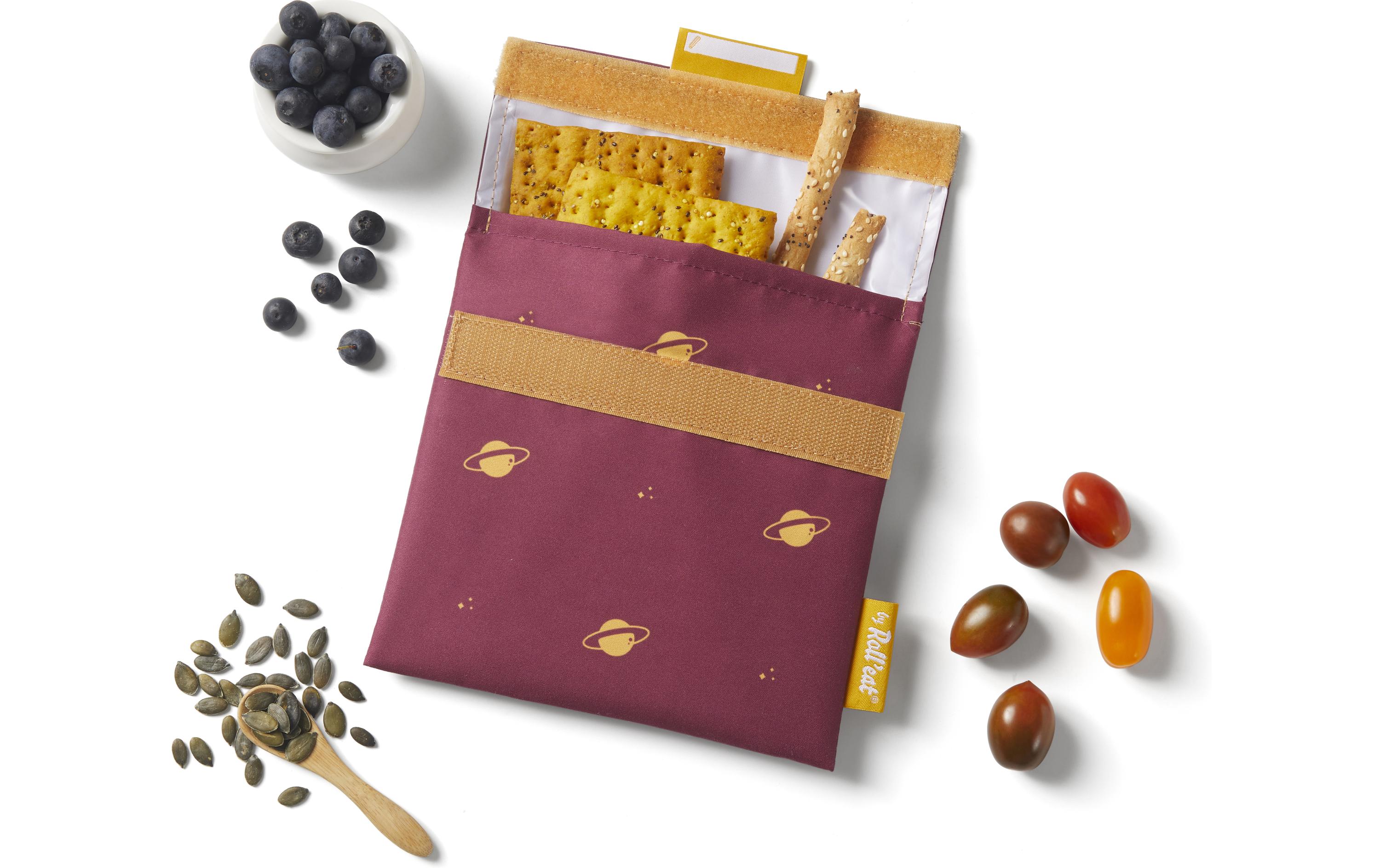 Lunchbeutel SnacknGo Icons Saturn RotLunchsack aus Bio-Baumwolle