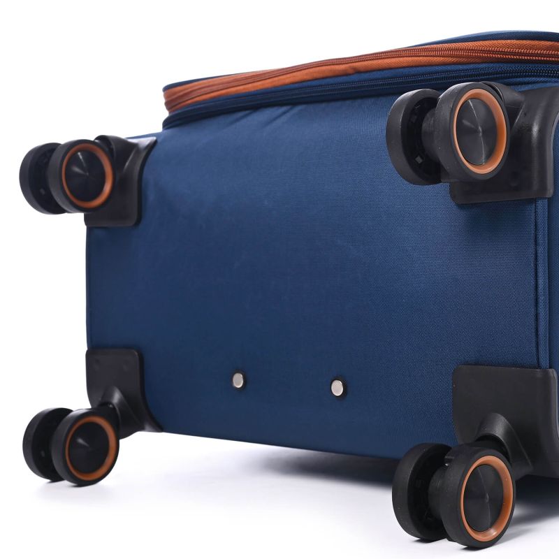 Lot de 3 valises souples 345 Extensibles 55, 67 et 79 cm Bleu