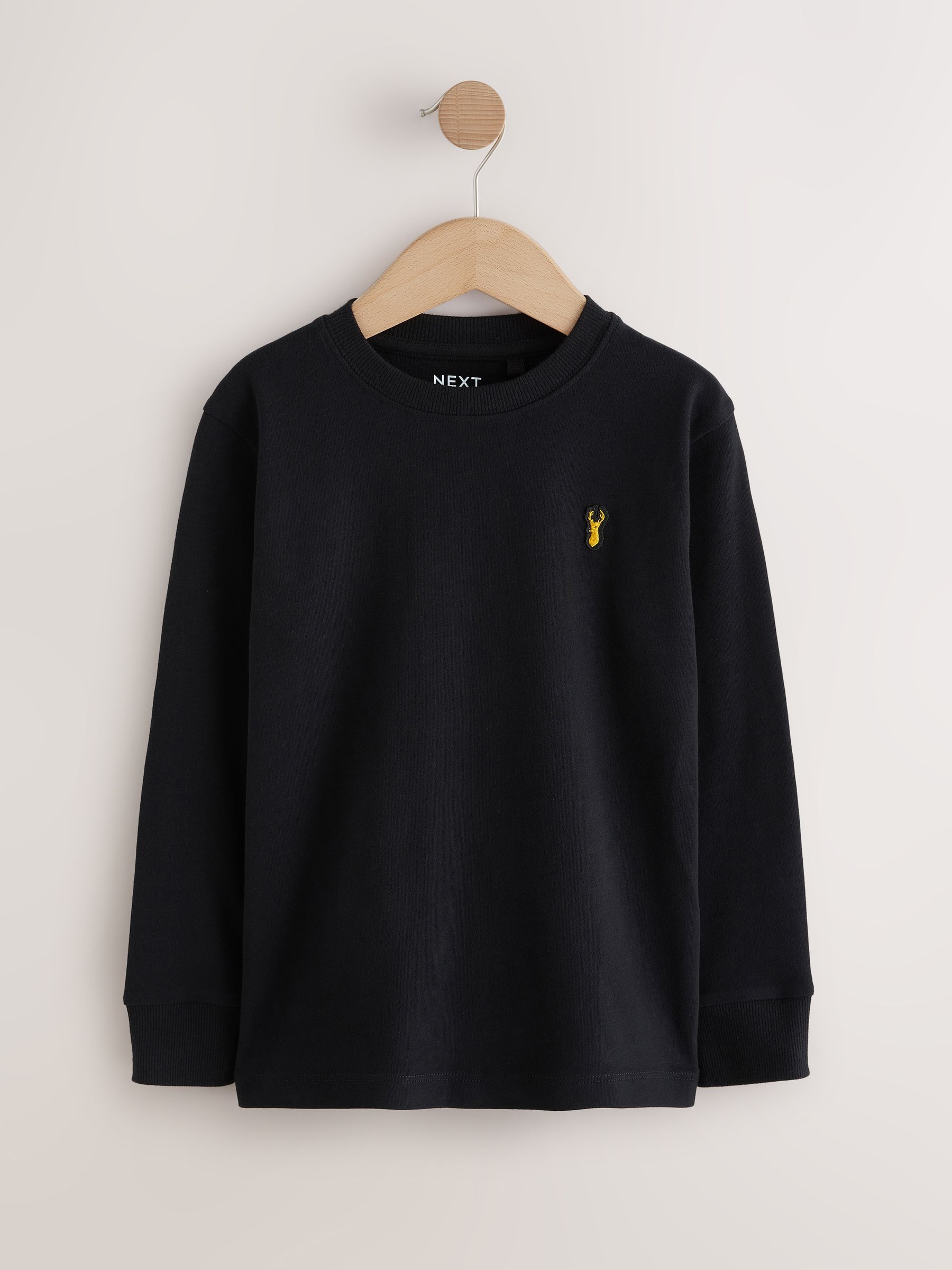 Zwart/wit/blauw - Verpakking van 8 zachte T-shirts met lange mouwen (3-16jr)