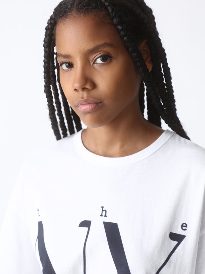 Camiseta de manga curta com estampa - Branca
