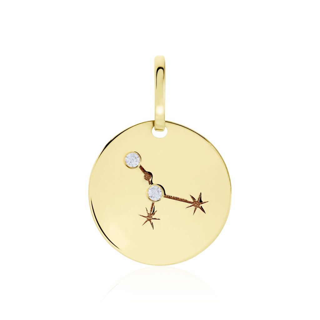 Pendentif Or Jaune Astraea Oxyde De Zirconium