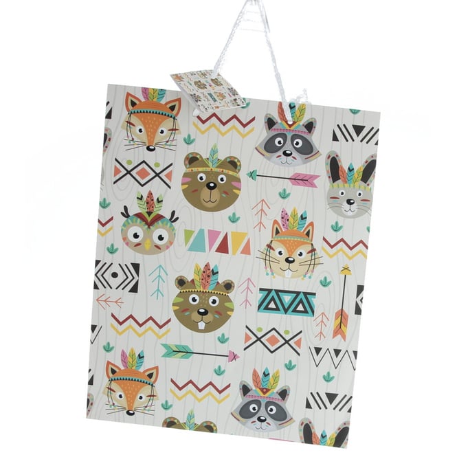 Geschenktasche Tiere - ca. 26 x 12,5 x 32 cm