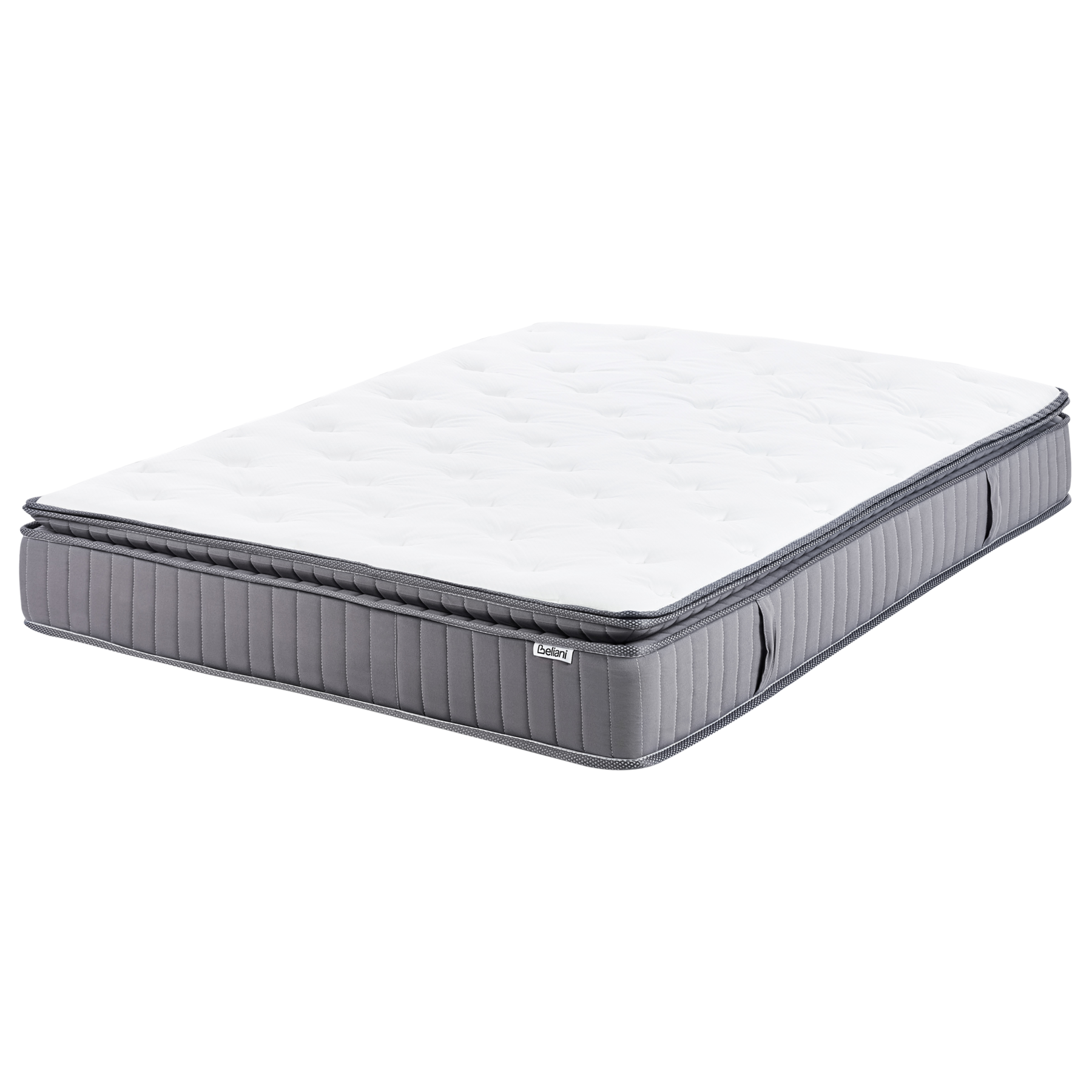 Beliani-PLEASANT-Pocketveringmatras hard-Wit-140 x 200 cm-Traagschuim