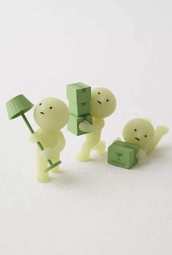(12er Set) Miniatur Leuchtfiguren Glow in the Dark Überraschung Sammelfigur Fluoreszierende Aufsteller - Umzug