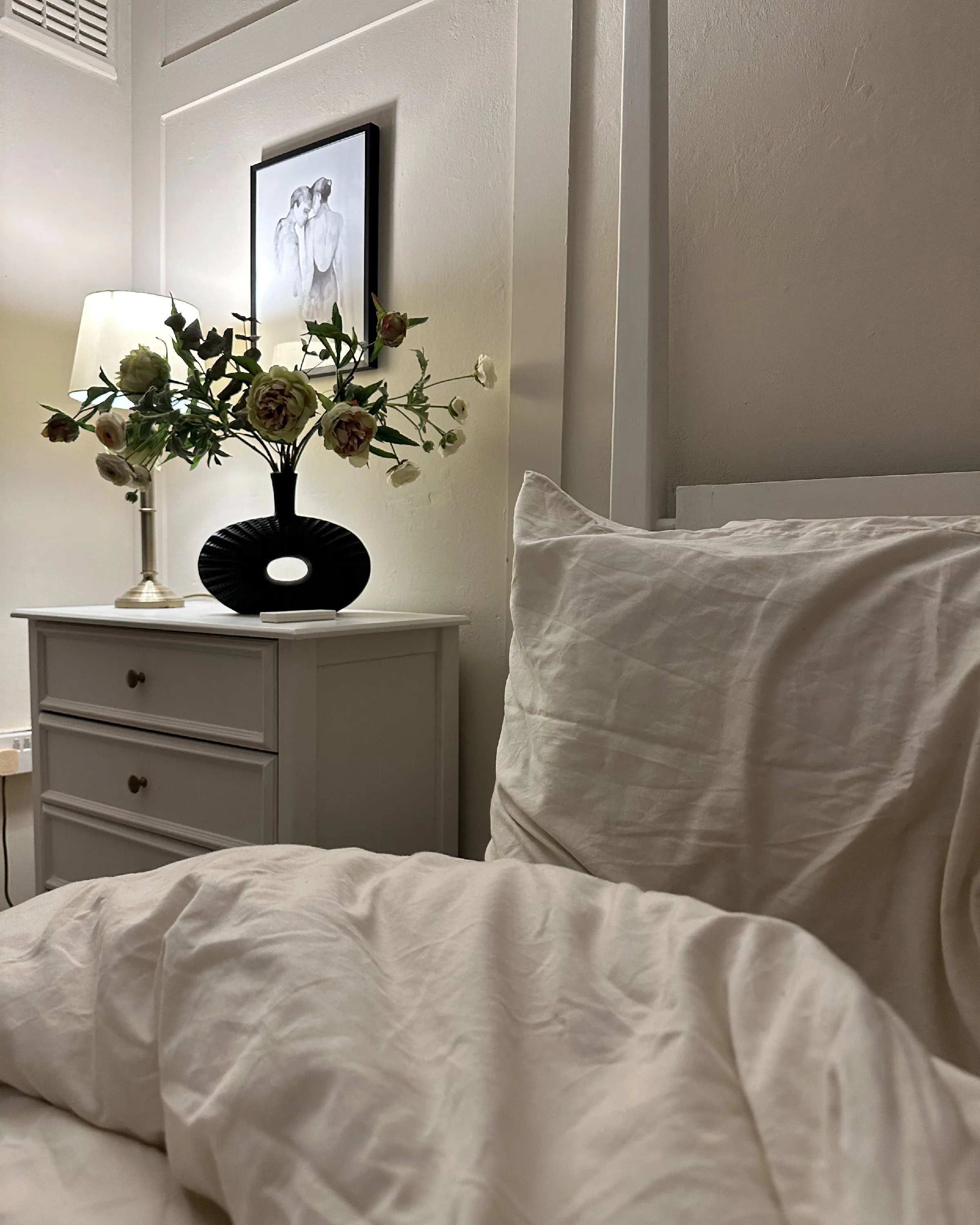 Decoratieve vaas ARWAD Steengoed 24 cm Zwart