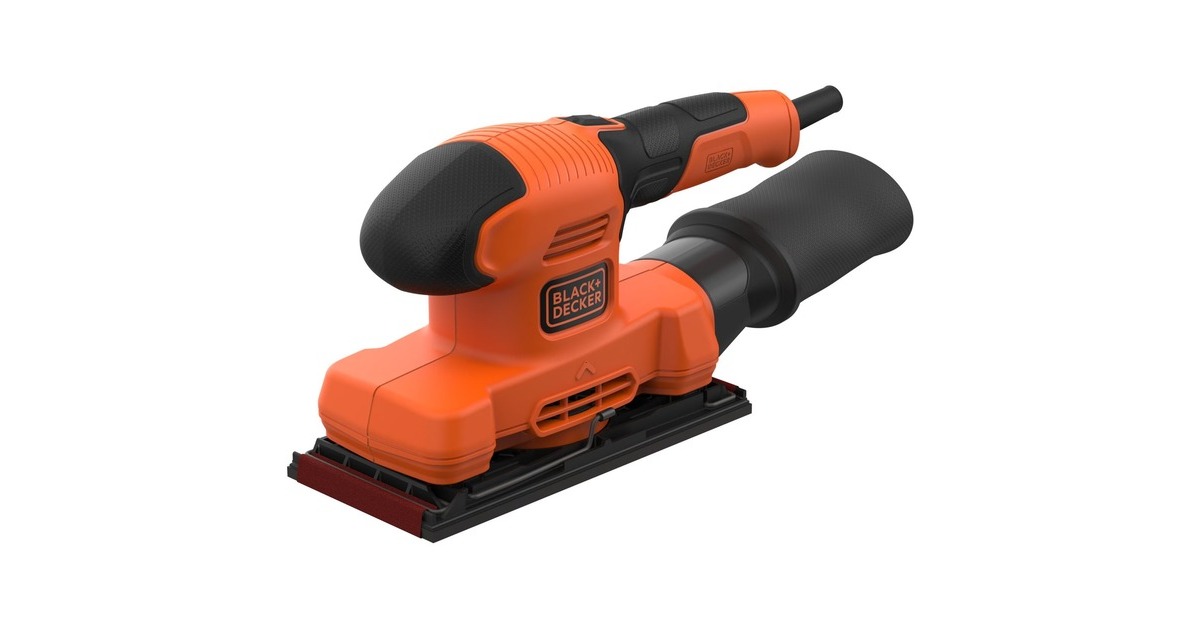 BLACK+DECKER150W 1/3 vel vlakschuurmachine BEW220-QS  (Oranje/zwart)