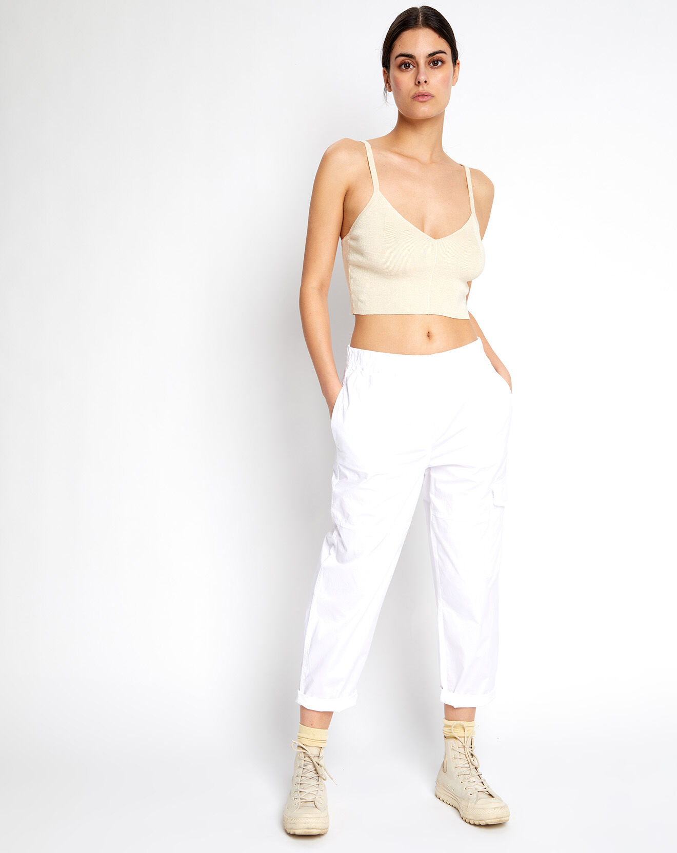 Marc O'Polo Pantalon Cargo Poche Elastique blanc