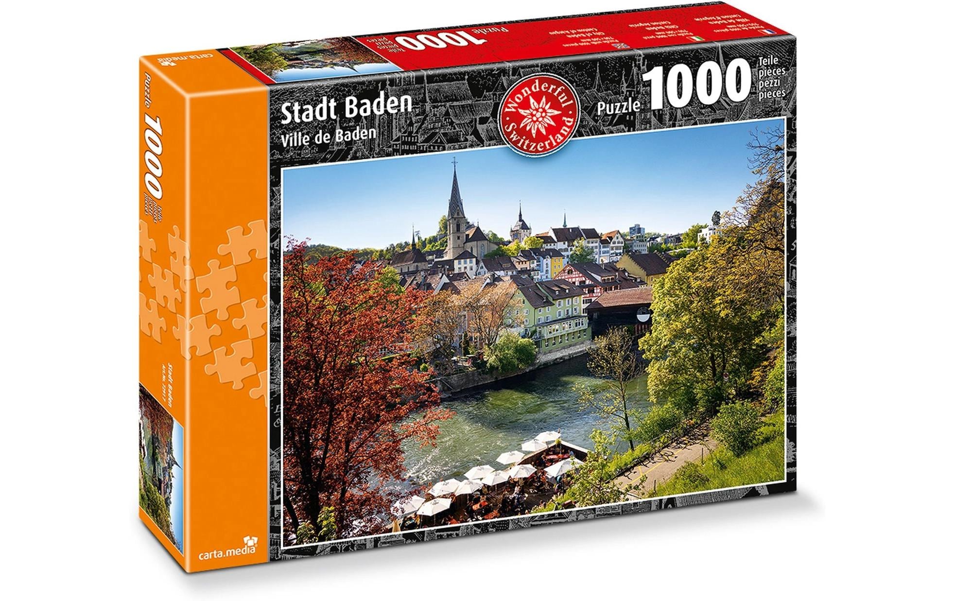 Puzzle Stadt Baden 1000 TeilePuzzle mit detailliertem Stadtmotiv