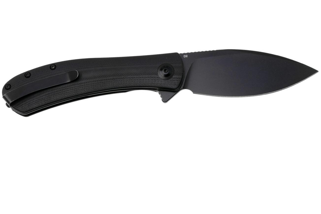 Trollsky Knives Mandu XL MT012-XL Black Stonewashed D2, Black G10 zakmes