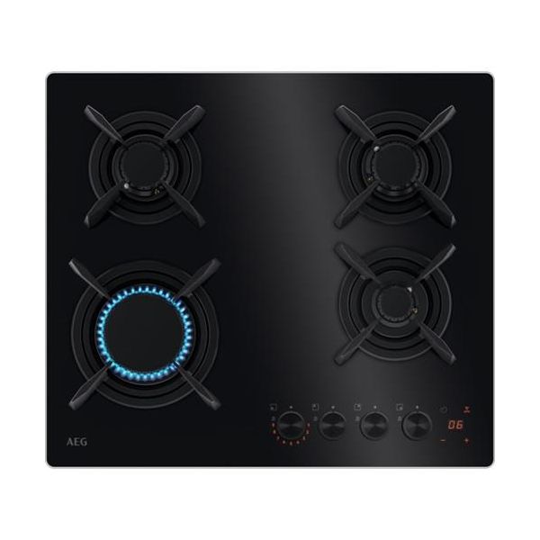 Placa Gás AEG HKB64453NB 59cm Gás Butano/Propano