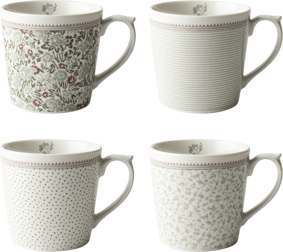 Laura Ashley mok mini Wild Clematis 220 ml 4 stuks