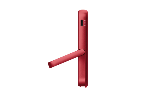 (20W) 5000mAh Dual USB C Powerbank Power Delivery Ladegerät   Kickstand (2PBM5000BR) - Berry Red