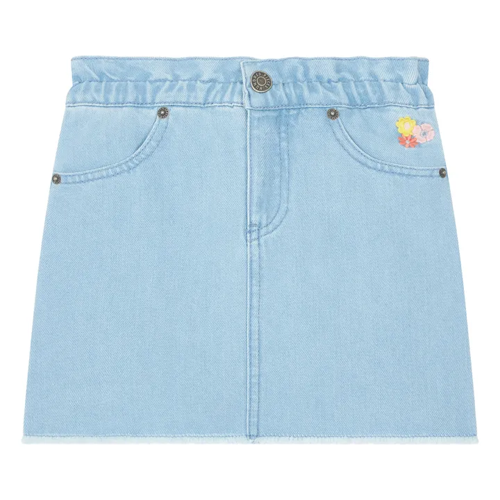 Hundred Pieces Jupe Brodée En Jean | Bleu pâle
