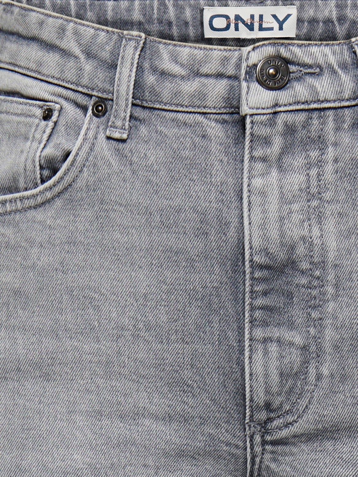 KOGJUICY Hohe Taille Weiter Beinschnitt Jeans Medium Grey Denim