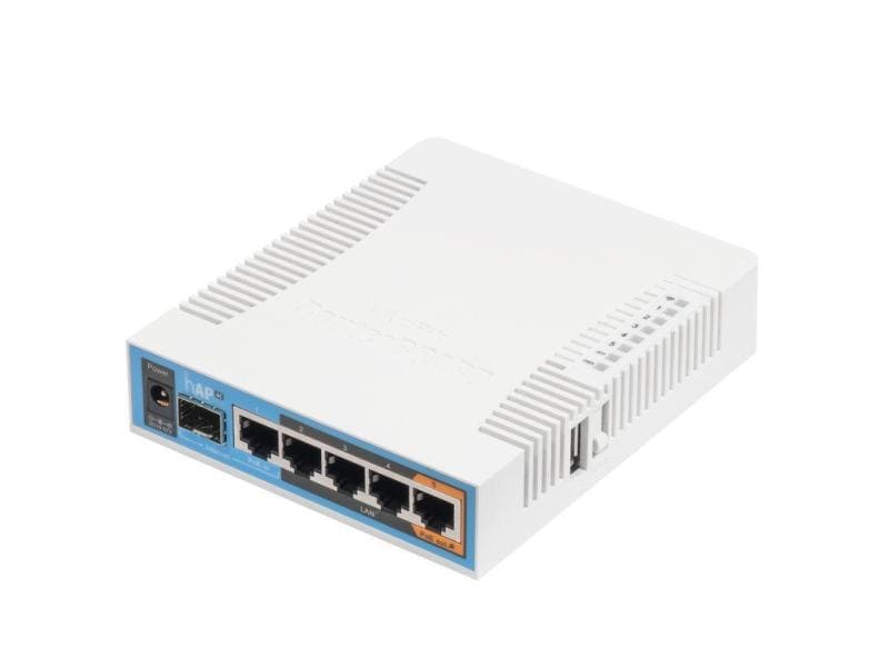MikroTik Access Point RB962UiGS-5HacT2HnT, hAP AC 450/1300M Access Point mit 5 Gigabit-Ports