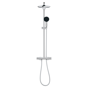 Grohe regendoucheset Quickfix Vitalio Start met handdouche en thermostaatkraan 2 standen chroom