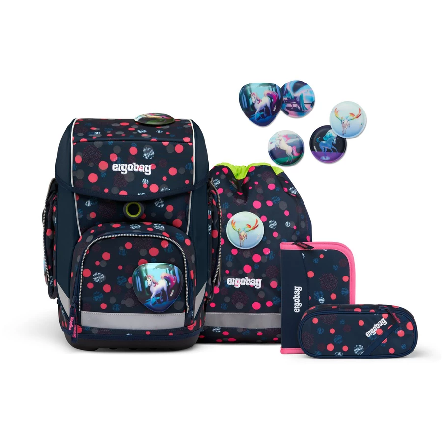 Ergobag Cubo Reflex Glow - Schulranzen Set 5tlg. Modell 2024 PhantBärsiewelt