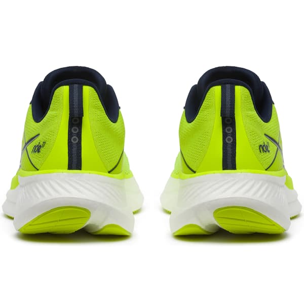 Chaussure running SAUCONY RIDE 17 CITRON/NAVY