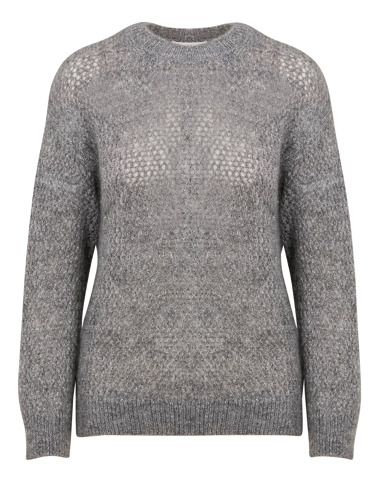 MELCHI - Pull ample en mohair mélangé | Gris