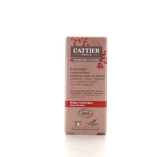 Cattier soin ciblé redensifiant yeux et lèvres - Anti âge bio