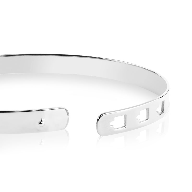 Bracelet jonc argent 925 poli