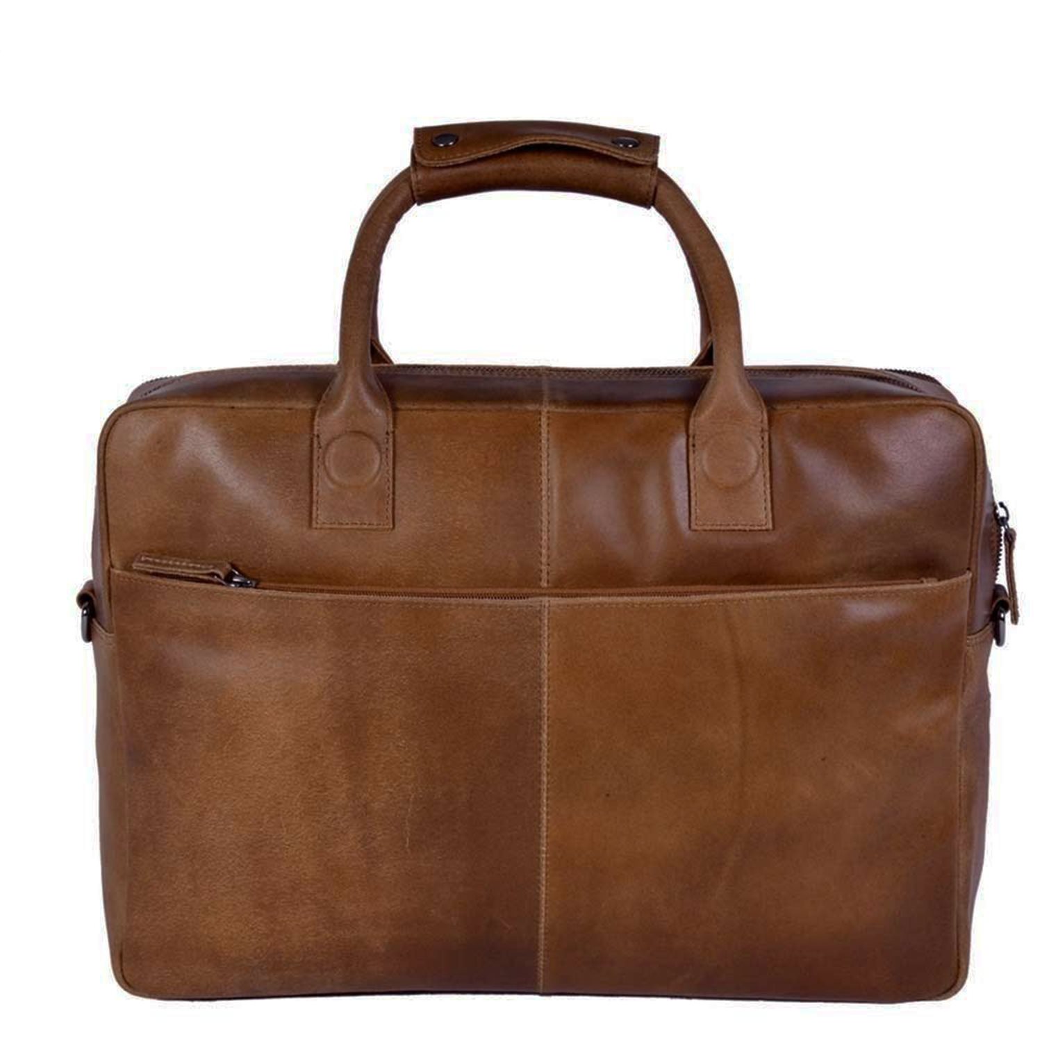 DSTRCT Fletcher Street Business Laptoptas 17.3 inch + Sleutelhanger cognac