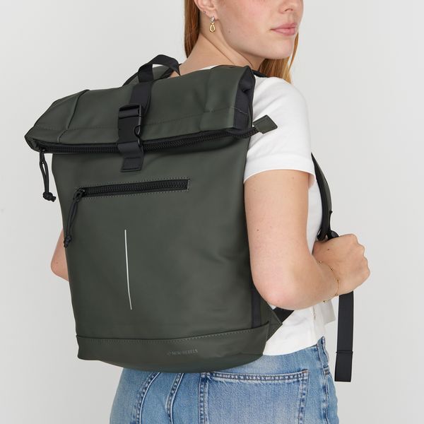 New Rebels Mart New York Rolltop Backpack Night Darkgreen