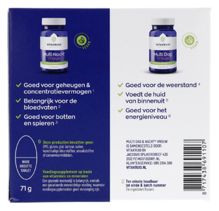 Vitakruid Multi Dag & Nacht Vrouw Tabletten 60TB
