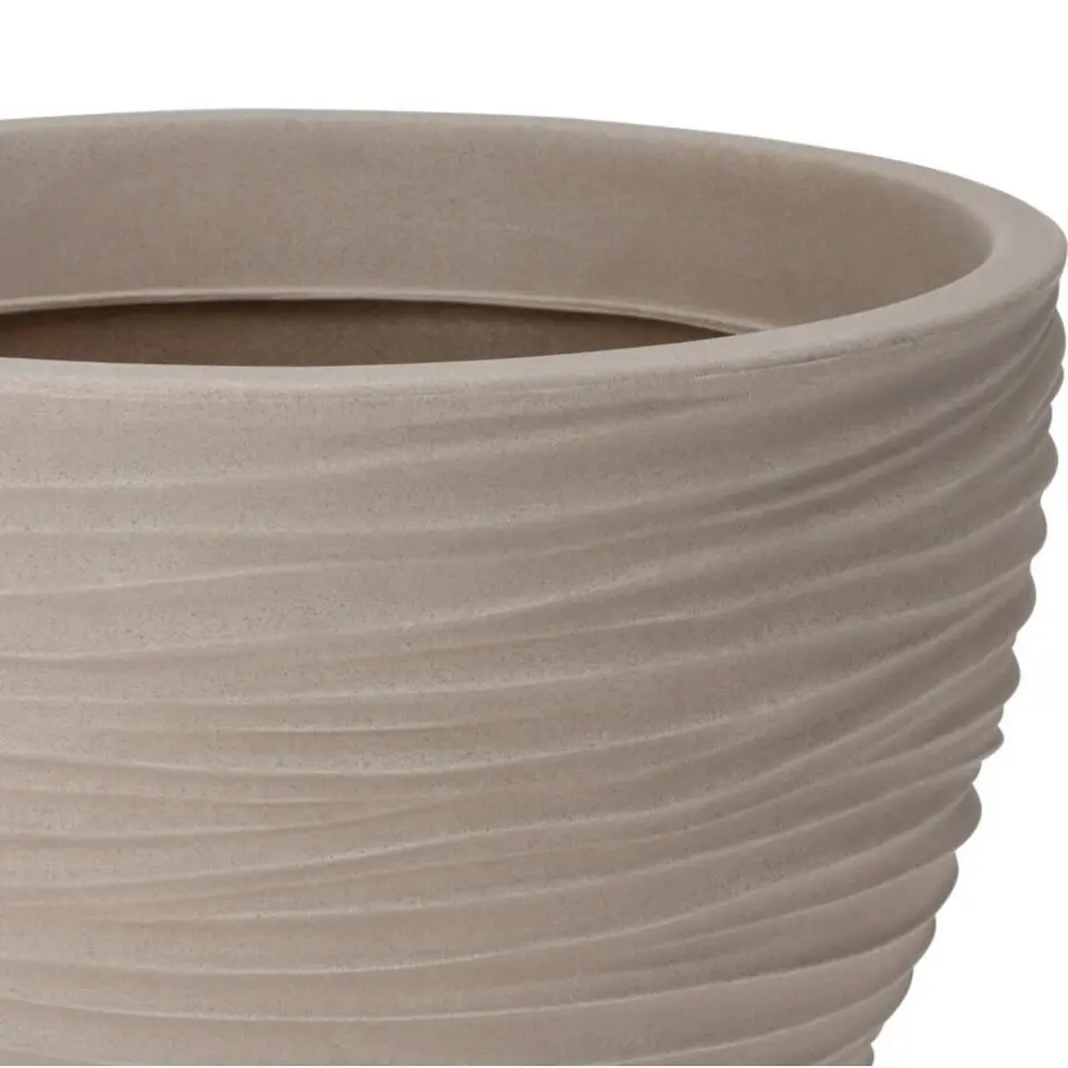 Pro Garden plantenpot - Tuin - kunststof - beige/zand - D40 x H31 cm