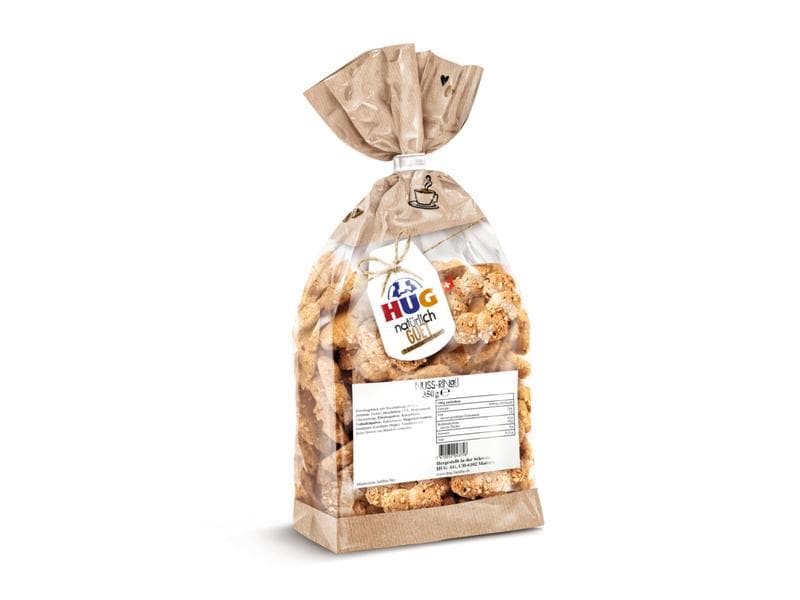 HUG Guetzli Nuss-Ringli 350 g Eiweissgebäck mit Haselnüssen